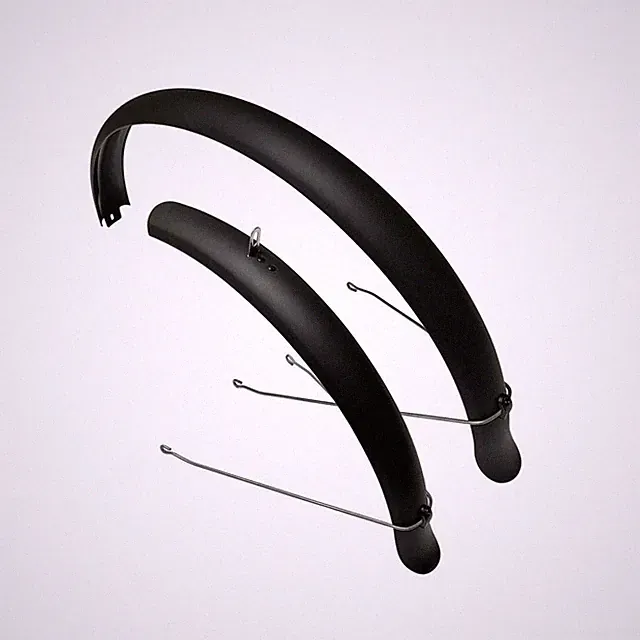 2 Pieces Mountain Bike Mudguard Matte Black Finish for Rainy Days, Cyclists