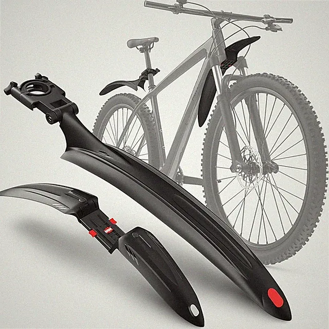 Adjustable Mudguard Set for 24-29 Inch Bikes - Easy Installation & Clean Rides