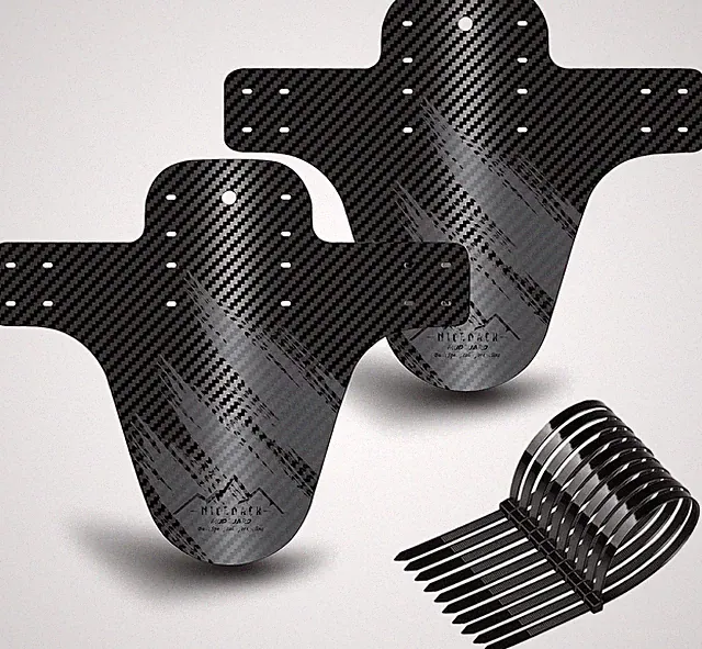 Bike Fender, Adjustable MTB Mud Guard, Front and Rear Compatible Mudguards, Easy
