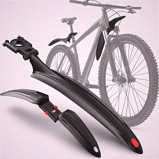 Black Bike Mudguards - Universal Fit, Easy Install