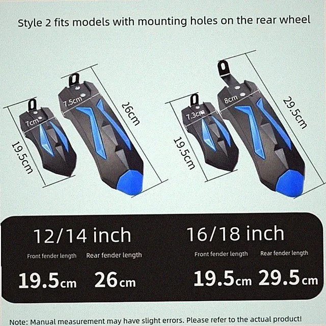Easy Installation for children's Bike Mudguard Extra Wide Mudguard For Balance