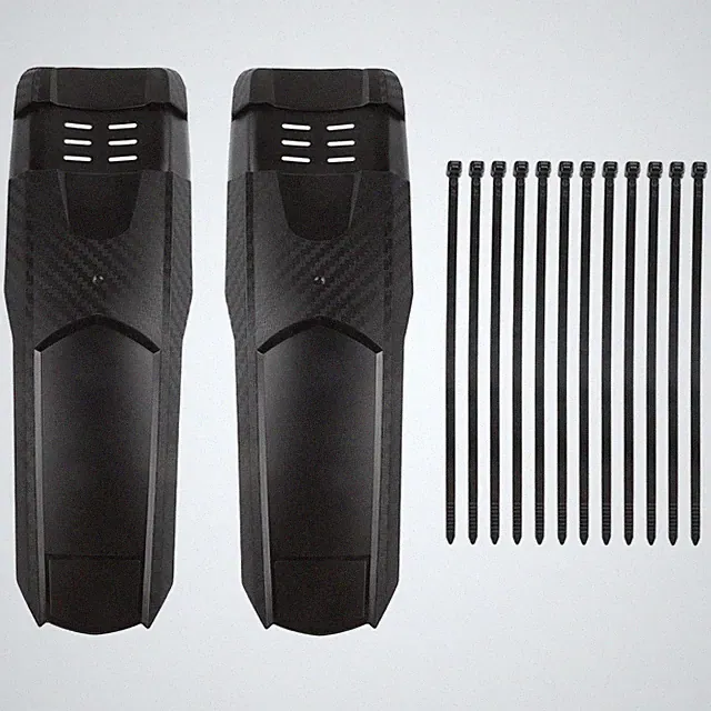 For MTB Road Cycling Mudguards Front Rear Protection Black PP Material