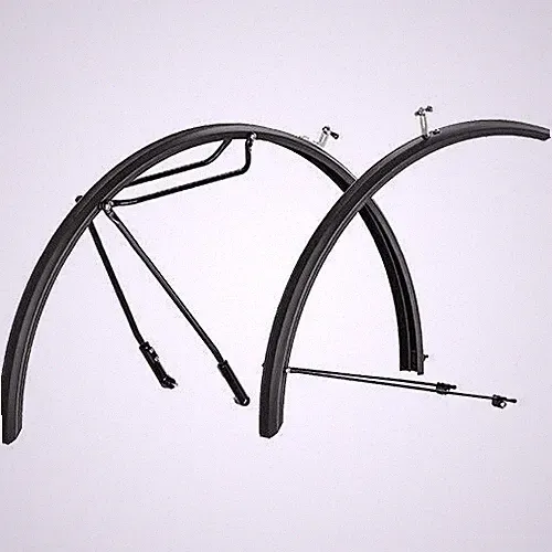 HEBIE Mudguard "Alumee" 28", 52Mm Wide, Aluminum, Including Luggage Struts