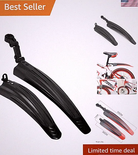 Universal Fit Mountain & Road Bike Mudguards - Easy Install Front/Rear Fenders